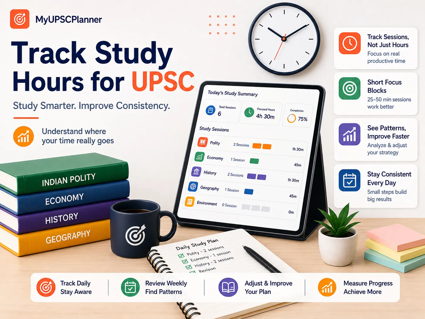 Study Hours Plan Process UPSC Preparation Blog | MyUPSCPlanner